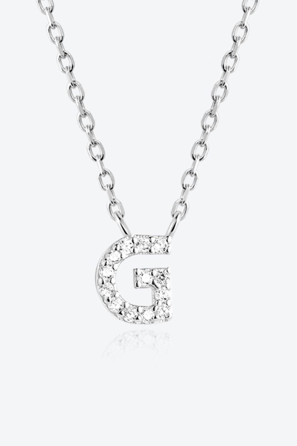 G To K Zircon 925 Sterling Silver Necklace