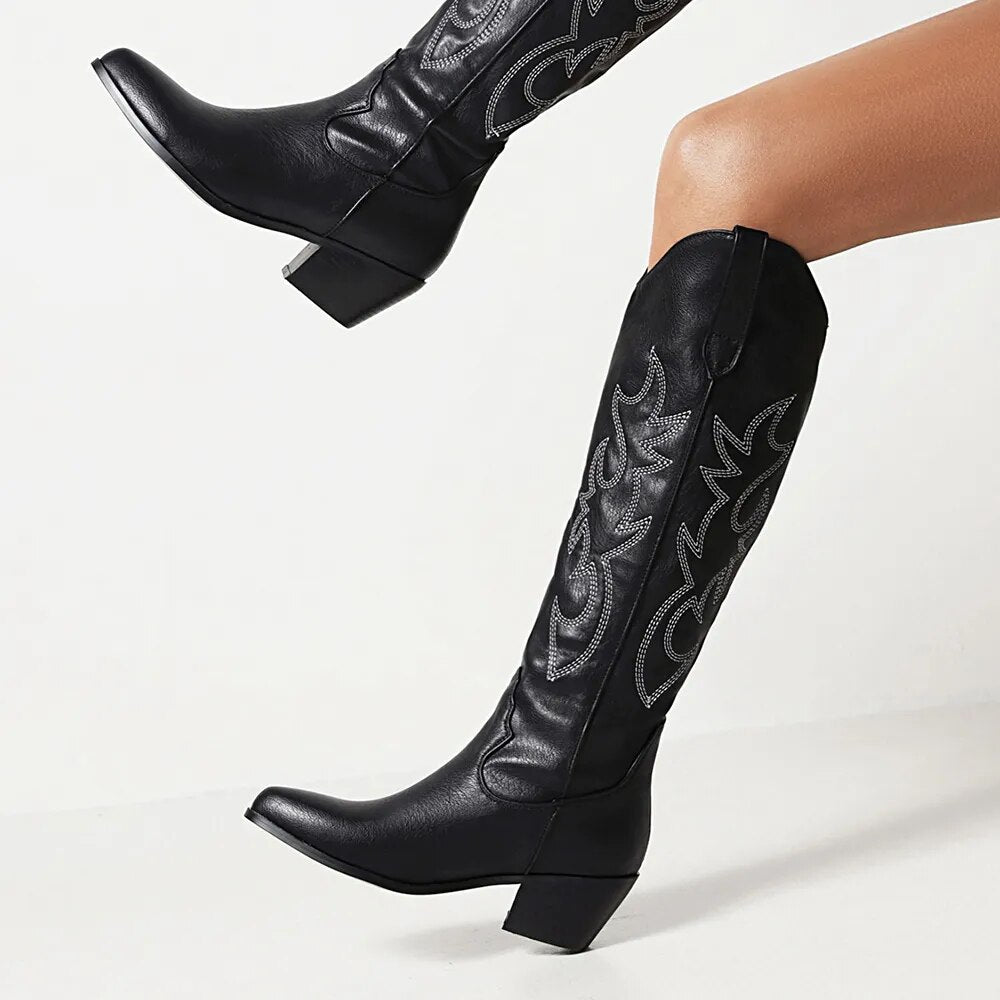 Knee High Western Cowboy Boots