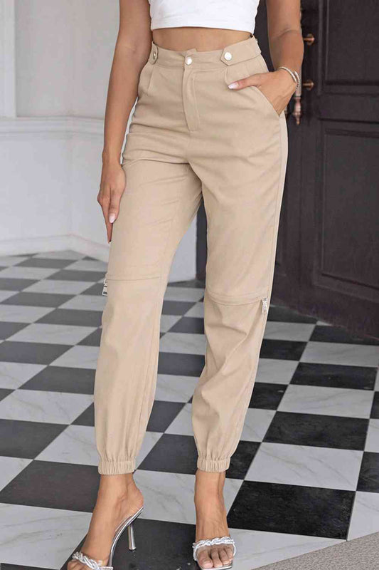 High Waist Pants with Pockets